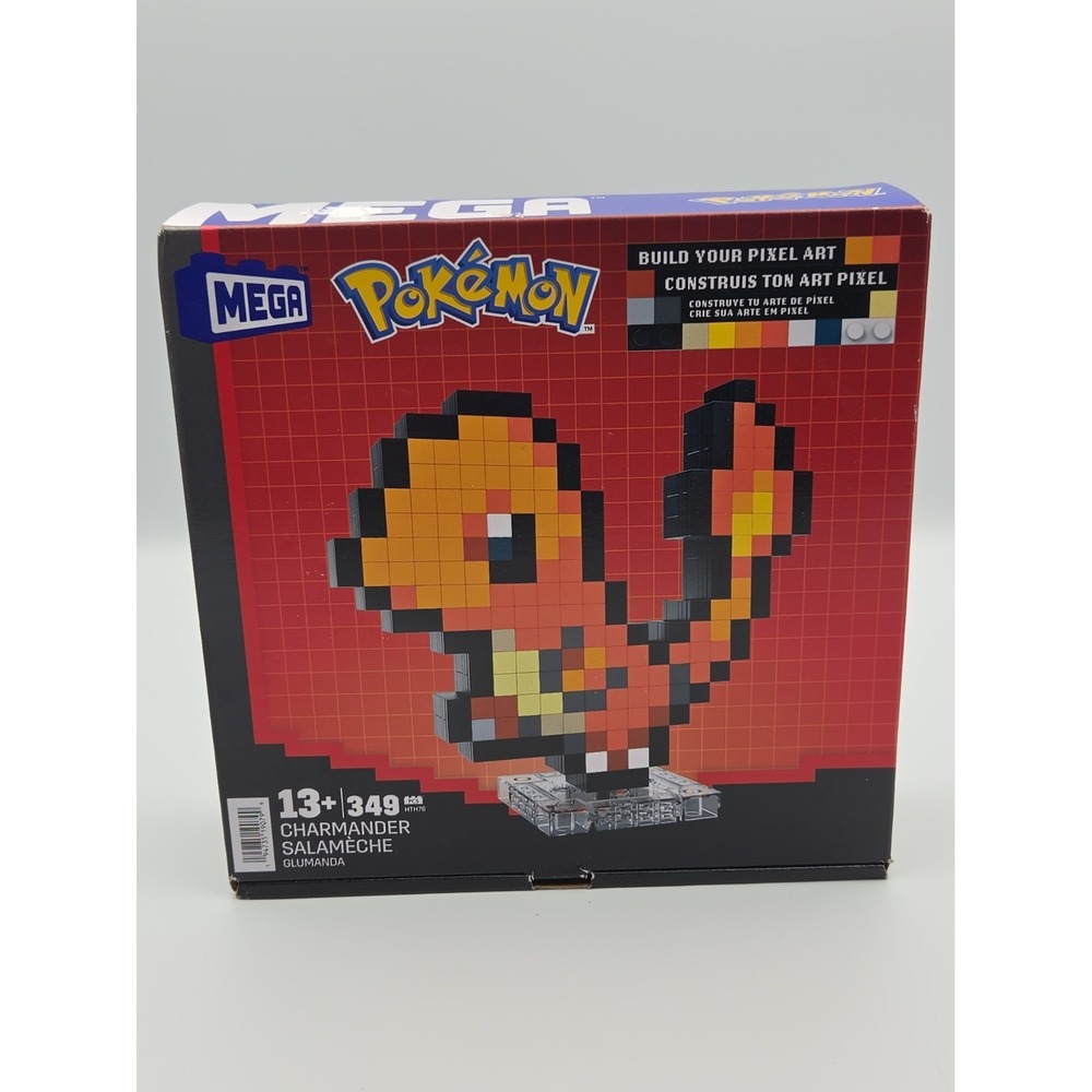 MEGA BLOKS POKEMON Charmander Pixel Art Action Figure 349 pcs  Brand New